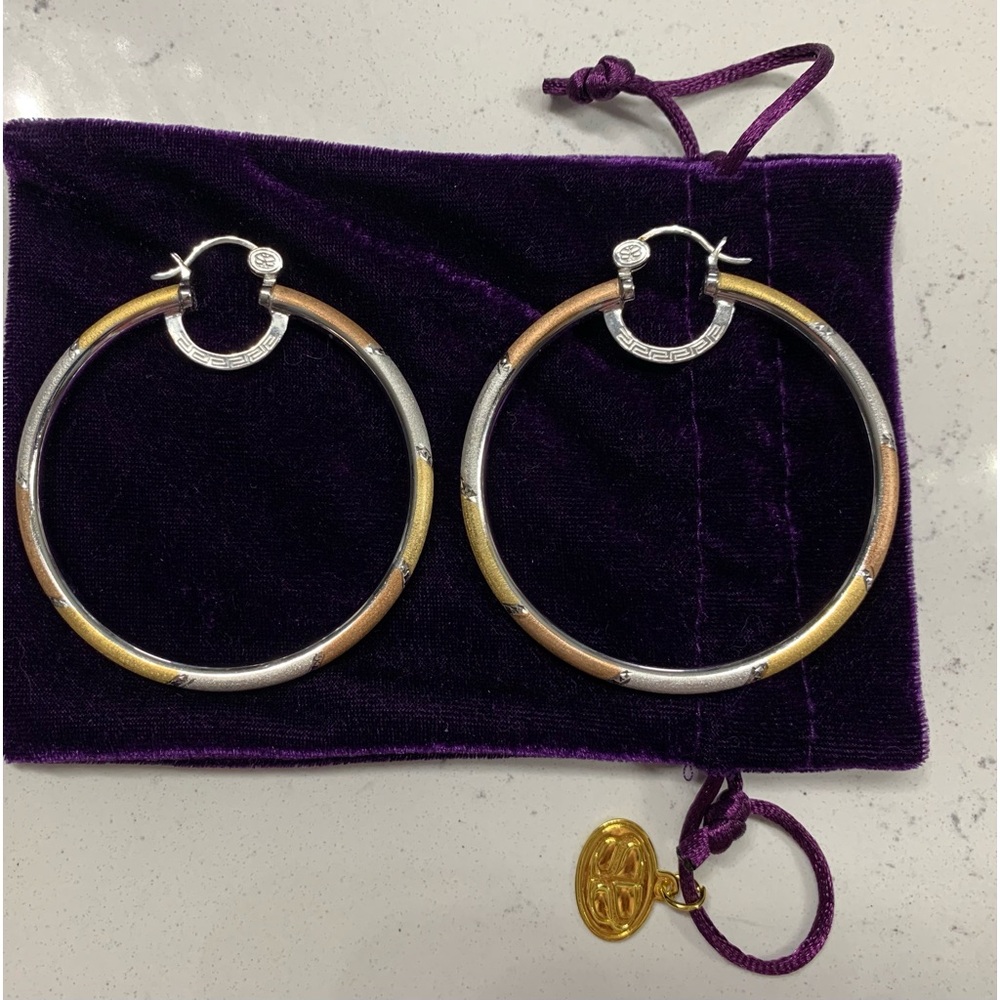 *NWOT* Platinum 18K Rose Gold, 18K Gold Over Sterling Silver Earrings